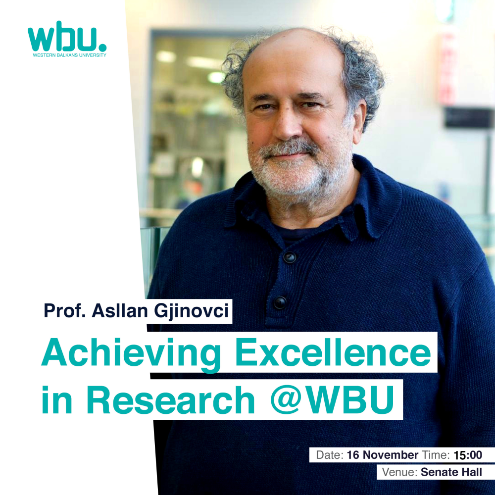 "Archiving Excellence in Research @WBU", nga Prof. Asllan Gjinovci