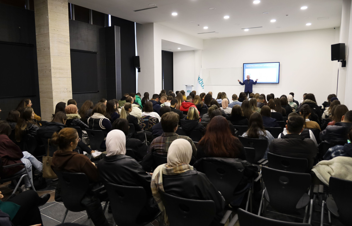 Prof. Arben Merkoçi lecture with WBU students for Nanotechnology and Nanobiosensors