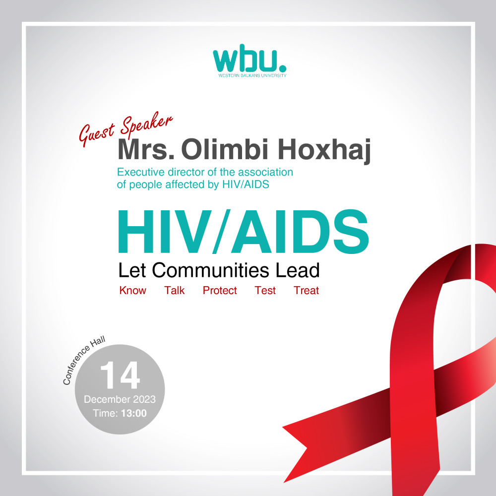 "HIV/AIDS, Let Communities Lead", with Mrs. Olimbi Hoxhaj