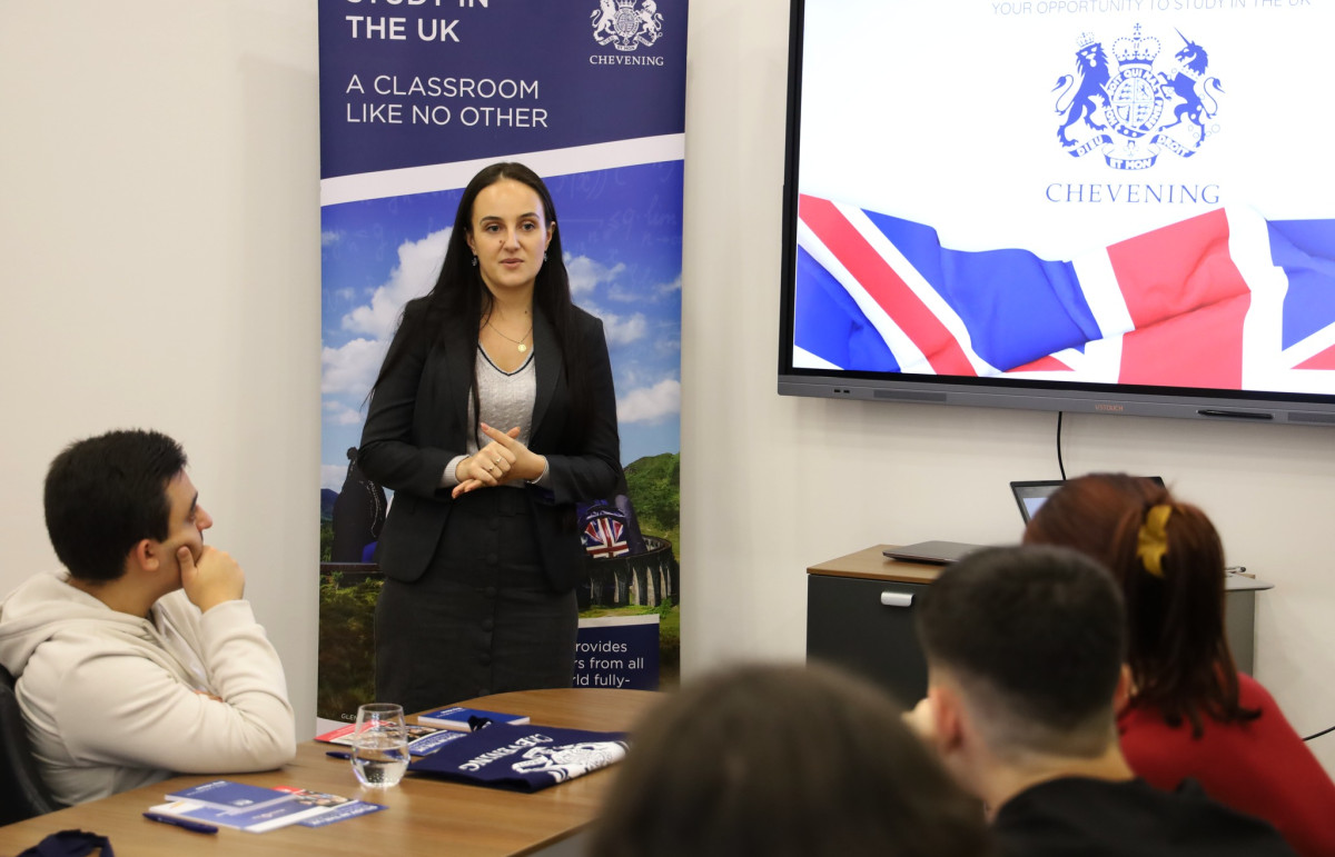 A session for Chevening scholarships takes plac......