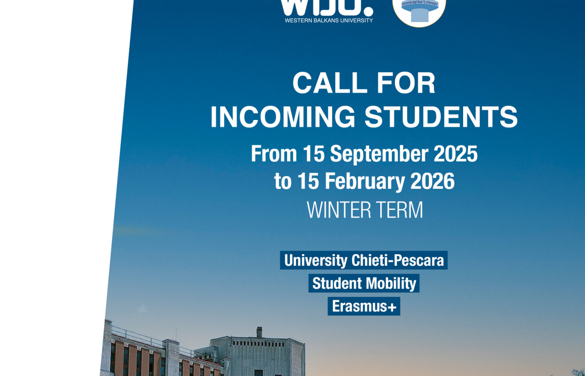 Call for WBU students: Erasmus+ Study Mobility Scholarships at the University of Chieti–Pescara, Italy