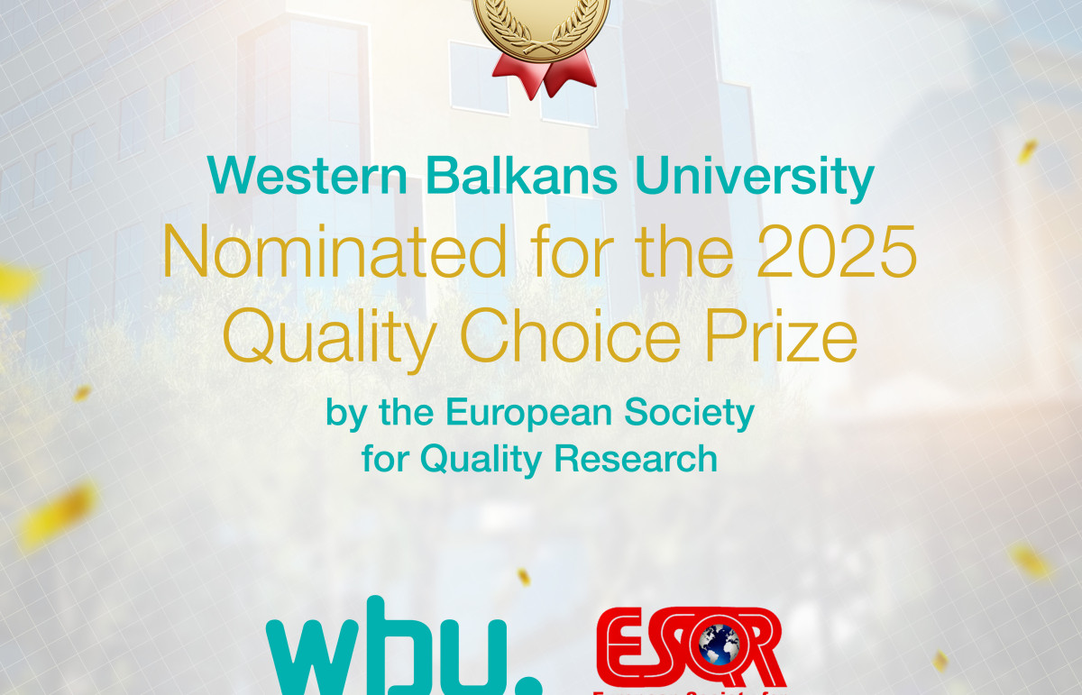 Western Balkans University nominated for the 2025 Quality Choice Prize by ESQR