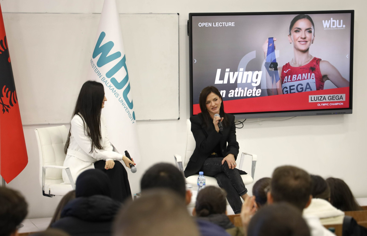 Olympic Mindset: Luiza Gega Inspires WBU Students