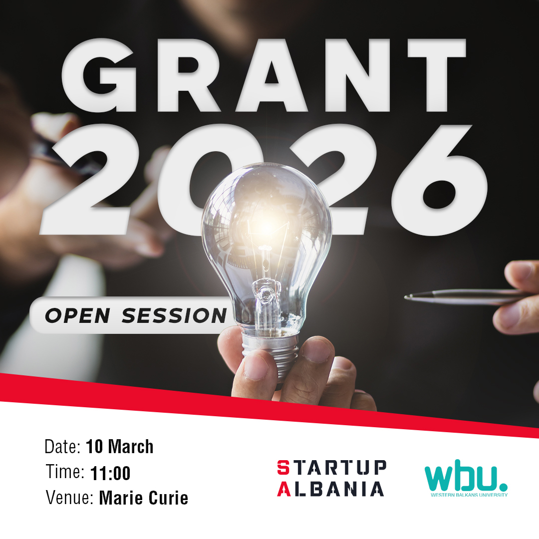 Posteri i eventit: Sesion Informues – Thirrja për Grant 2026 nga Start Up Albania