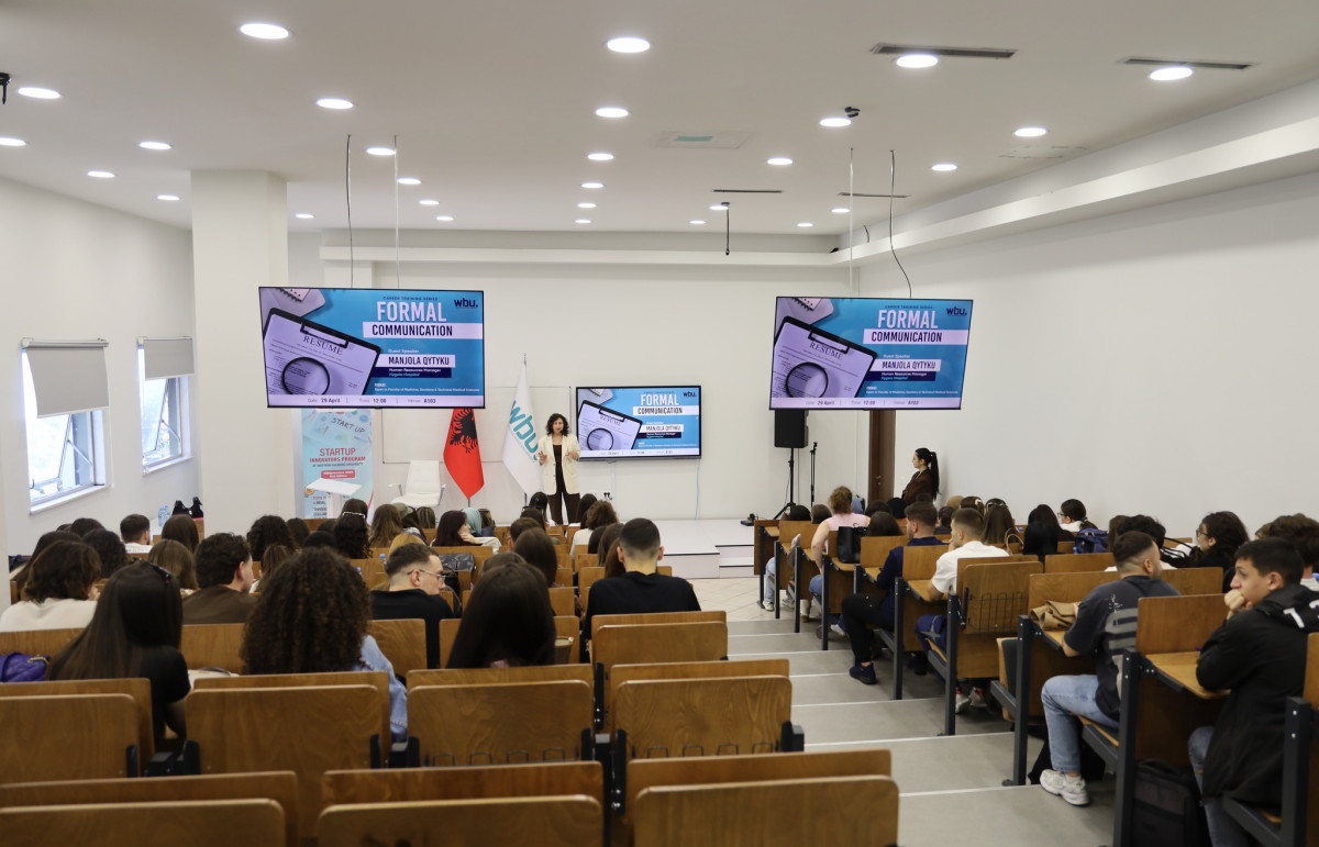 Nga CV-ja te Intervista: Menaxherja e HR në Hygeia Hospital sjell eksperiencën reale të komunikimit profesional për studentët e WBU
