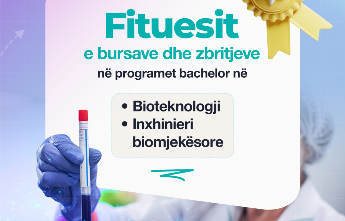 WBU publikon listën e përfituesve të bursave për programet Inxhinieri Biomjekësore dhe Bioteknologji