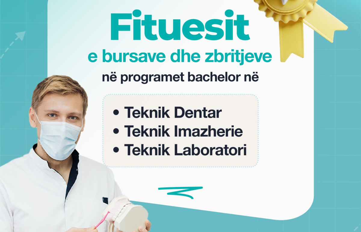 WBU publikon listën e përfituesve të bursave për programet Teknik Dentar, Teknik Imazherie dhe Teknik Laboratori
